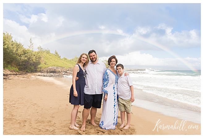 Maui portraits with a rainbow