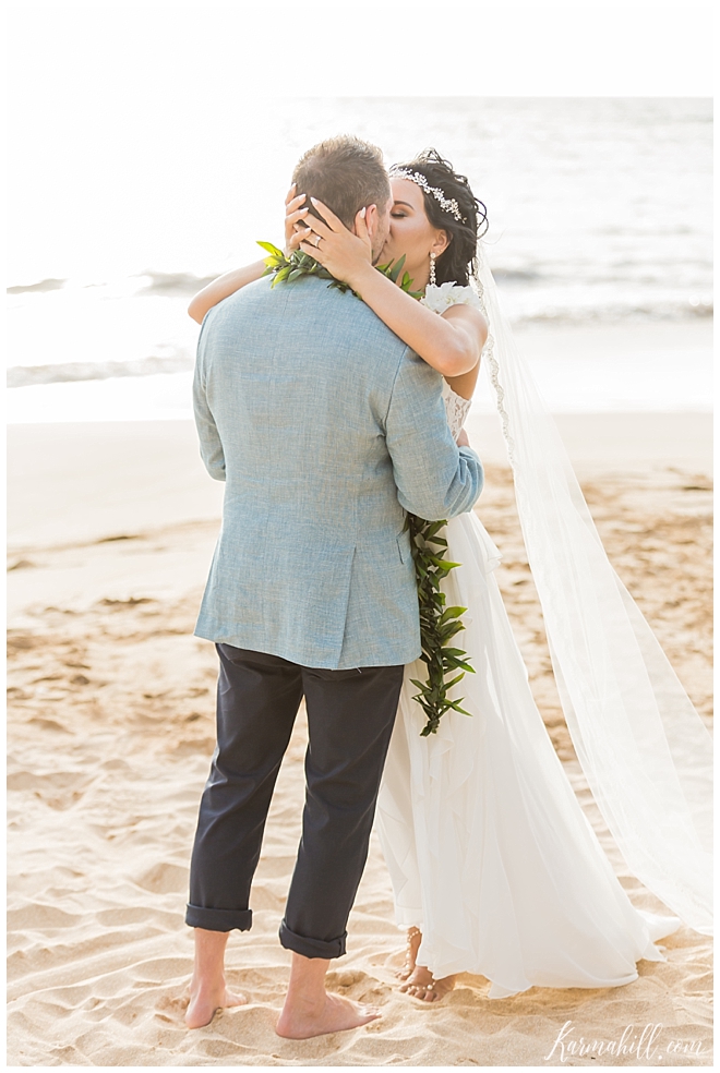 Smiles & The Setting Sun ~ Deb & Tim's Simple Maui Wedding