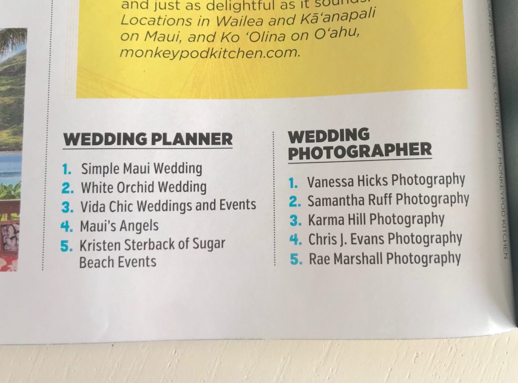 Hawaii's Best Wedding Photographers