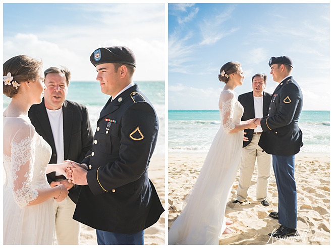 Oahu military wedding