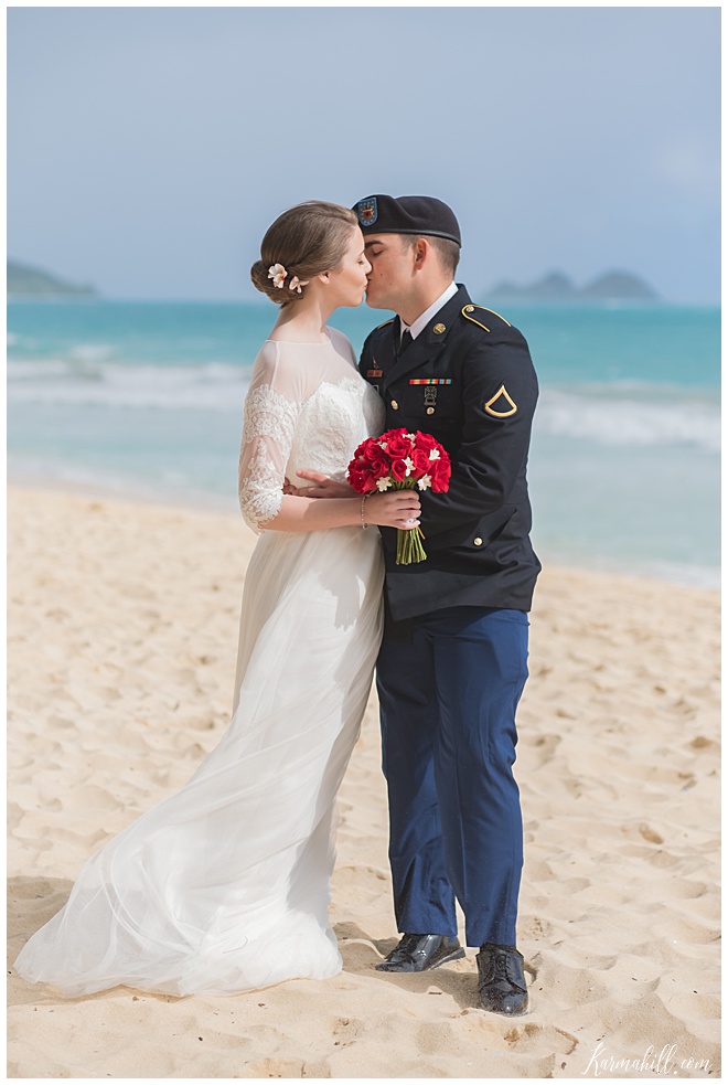military wedding in Oahu, Hawaii