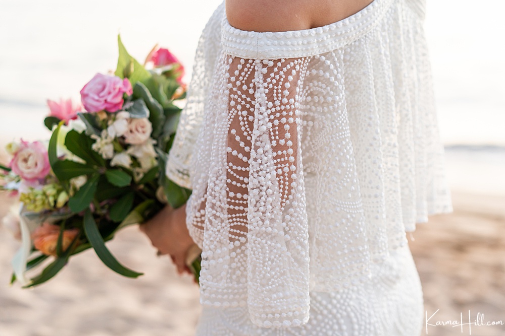 boho inspired beach wedding dress 