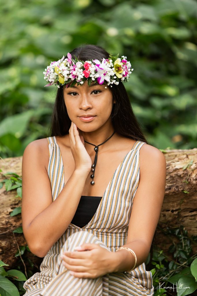 Hawaiian Princess - Jayda's Maui Senior Portrait Photographer