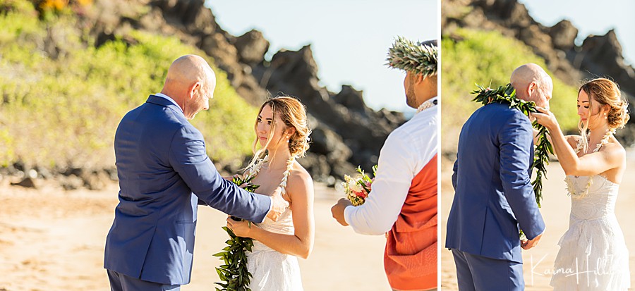 hawaii wedding lei exchange