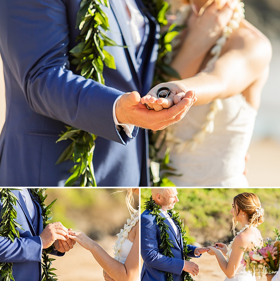 wedding photography in Maui - ring exchange photo