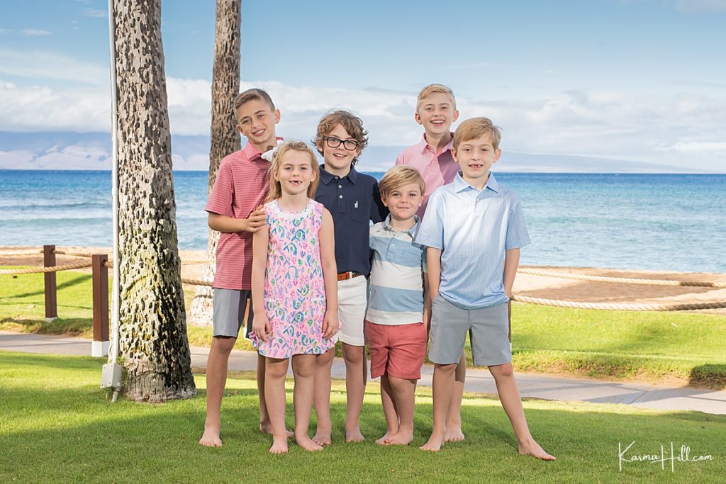 Portraits in Maui with kids