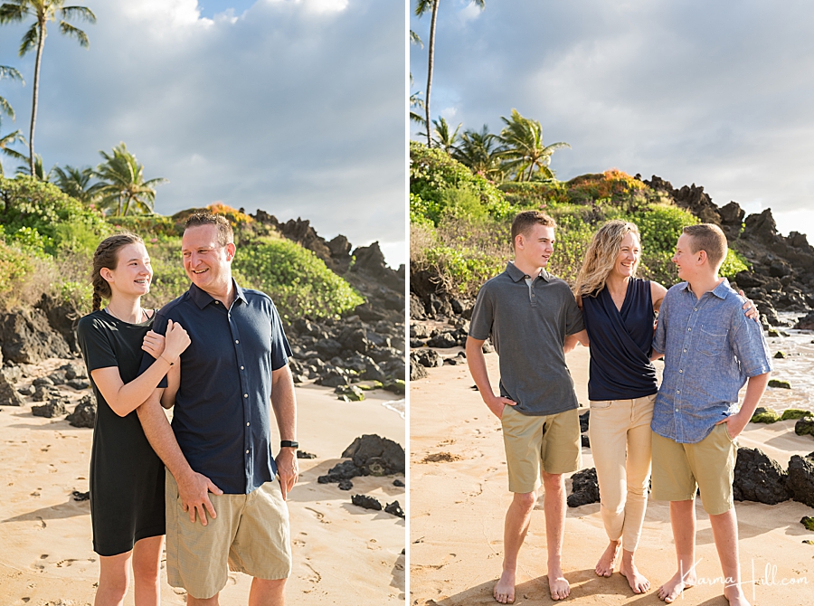 maui beach family portraits