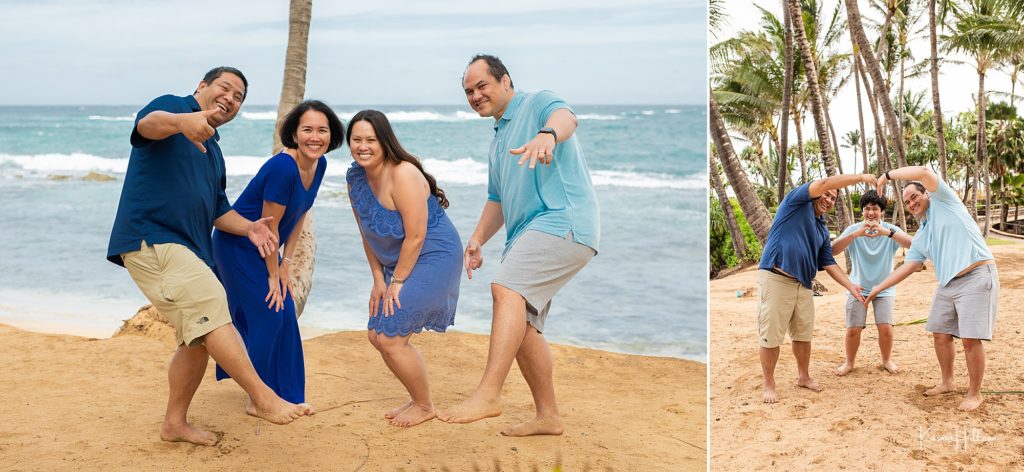 fun family portraits in Hawaii