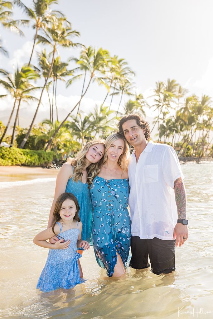fun family portraits in Maui