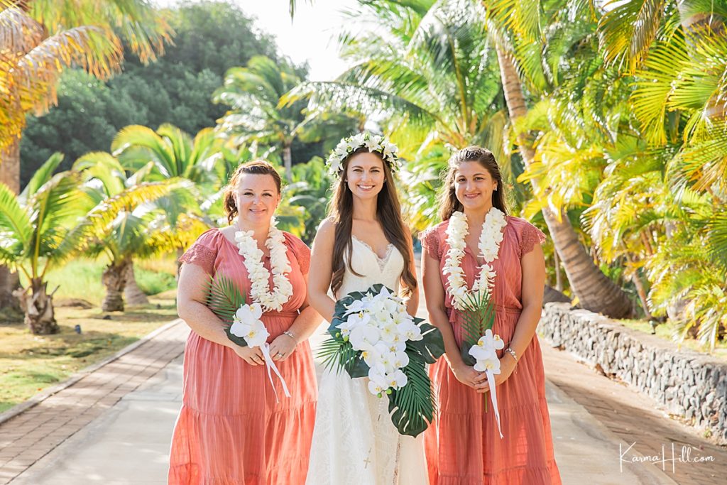 Maui wedding bridal party
