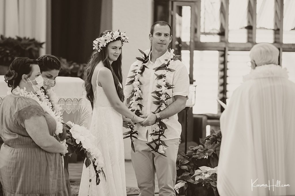 Maui church wedding photography