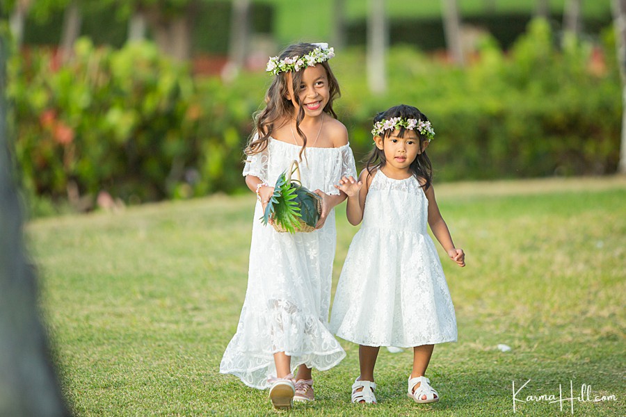 Maui Destination Wedding Photography - flower girls
