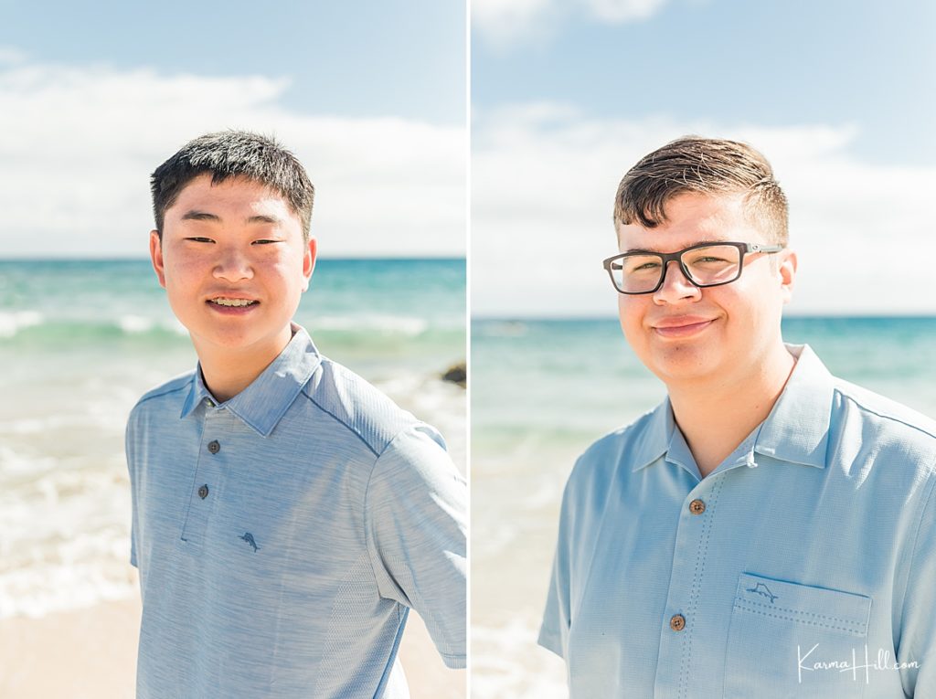 Hawaii Beach Portraits - head shots 
