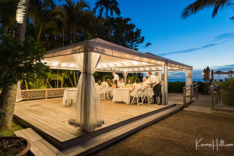 hawaii wedding outdoor reception