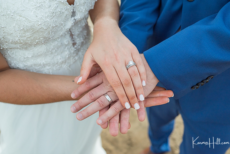 wedding ring detail photography