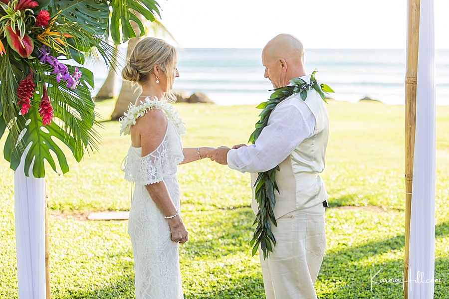 hawaii ceremony during sunset
