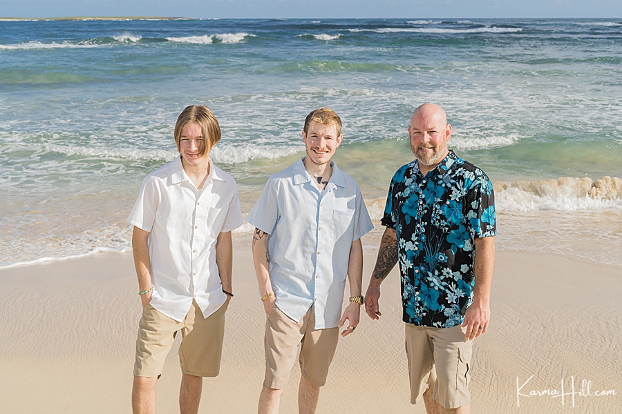father and son portraits in hawaii