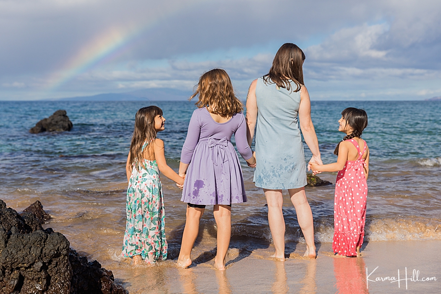 Maui family portraits on Southside Beach