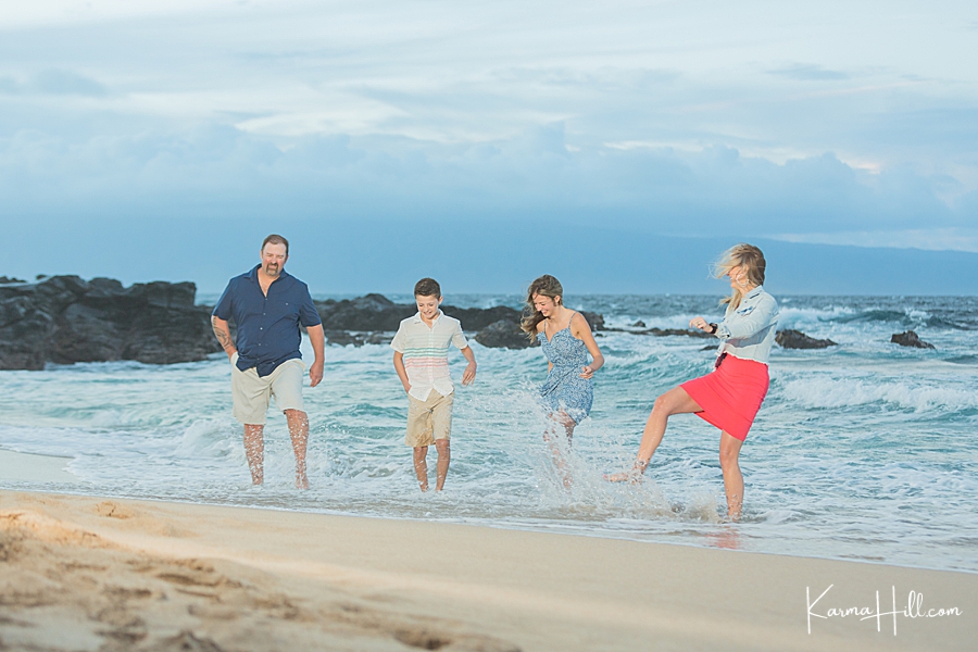 Maui Family Photographers on Beach