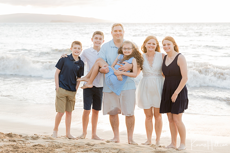 sunset Maui family portrait