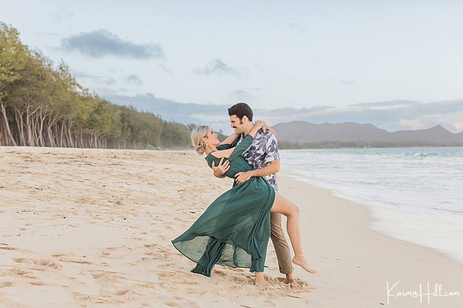 sunset Oahu couples photography