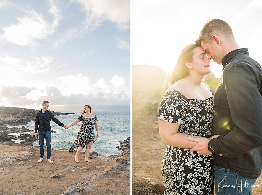 sunset couples portraits in Hawaii