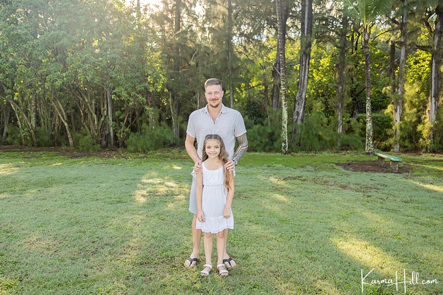 father and daughter portraits in Maui