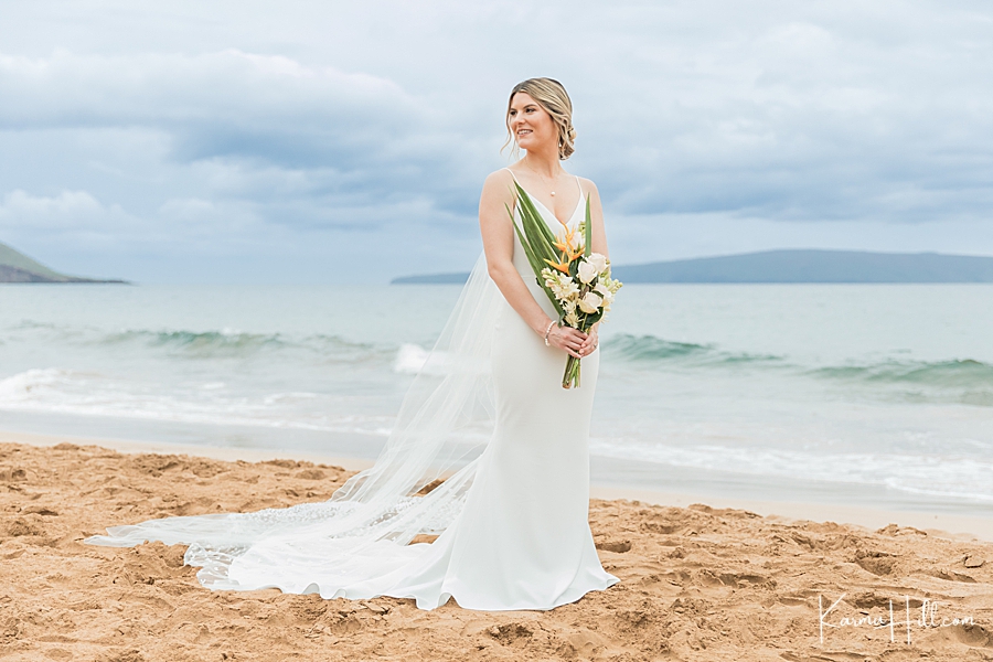 bridal looks for hawaii wedding