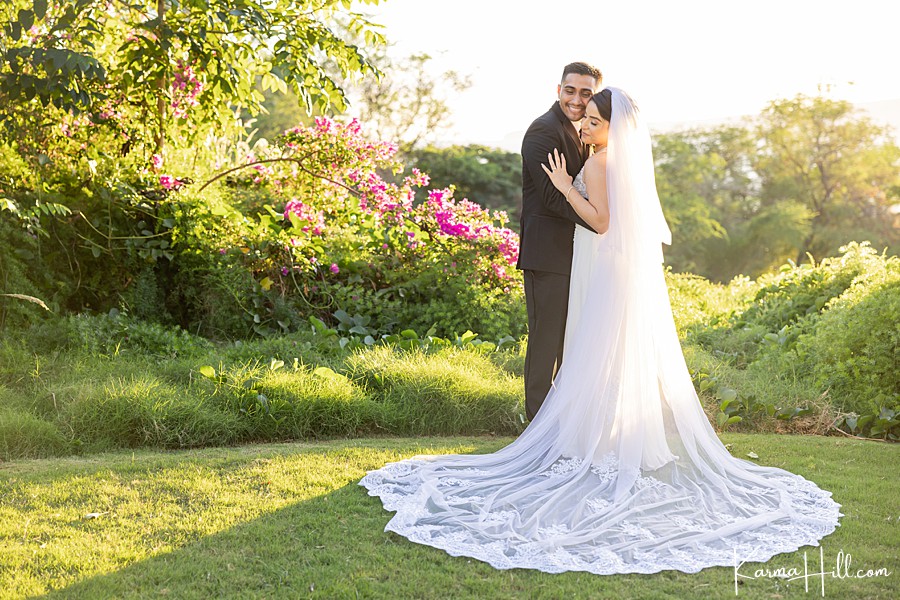bride and groom wedding portraits hawaii