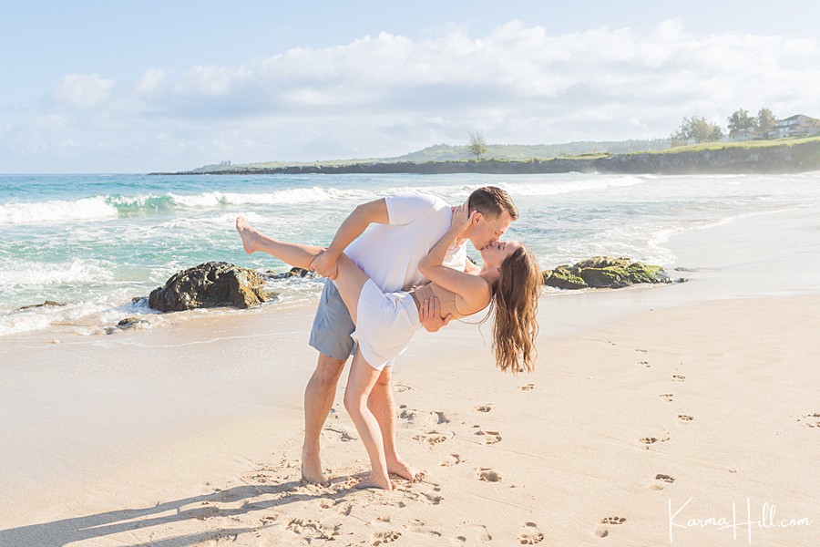 couples portraits on Ironwoods Beach Maui