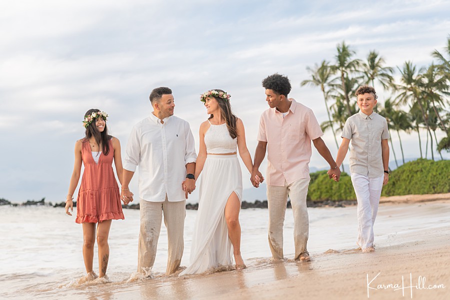 southside beach Maui family portrait