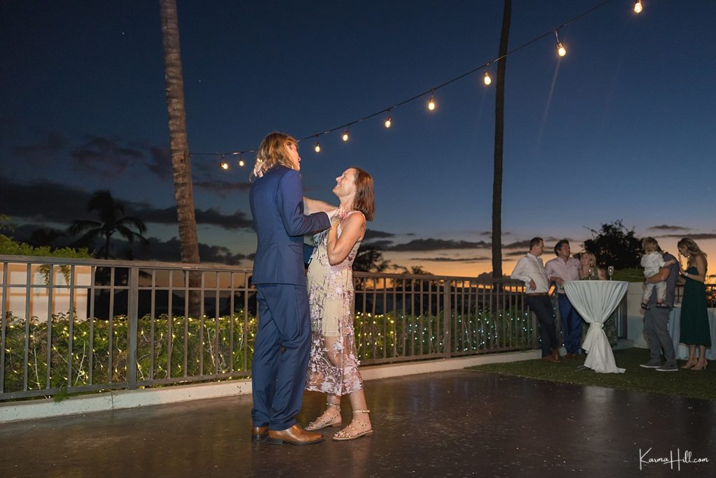 mother son dance at maui wedding