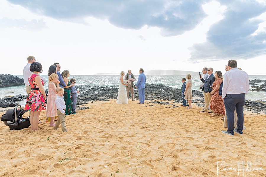 Makena Cove beach maui wedding