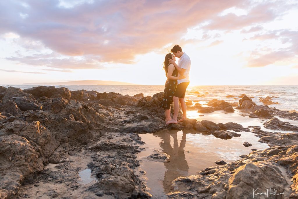 sunset Maui honeymoon beach portraits