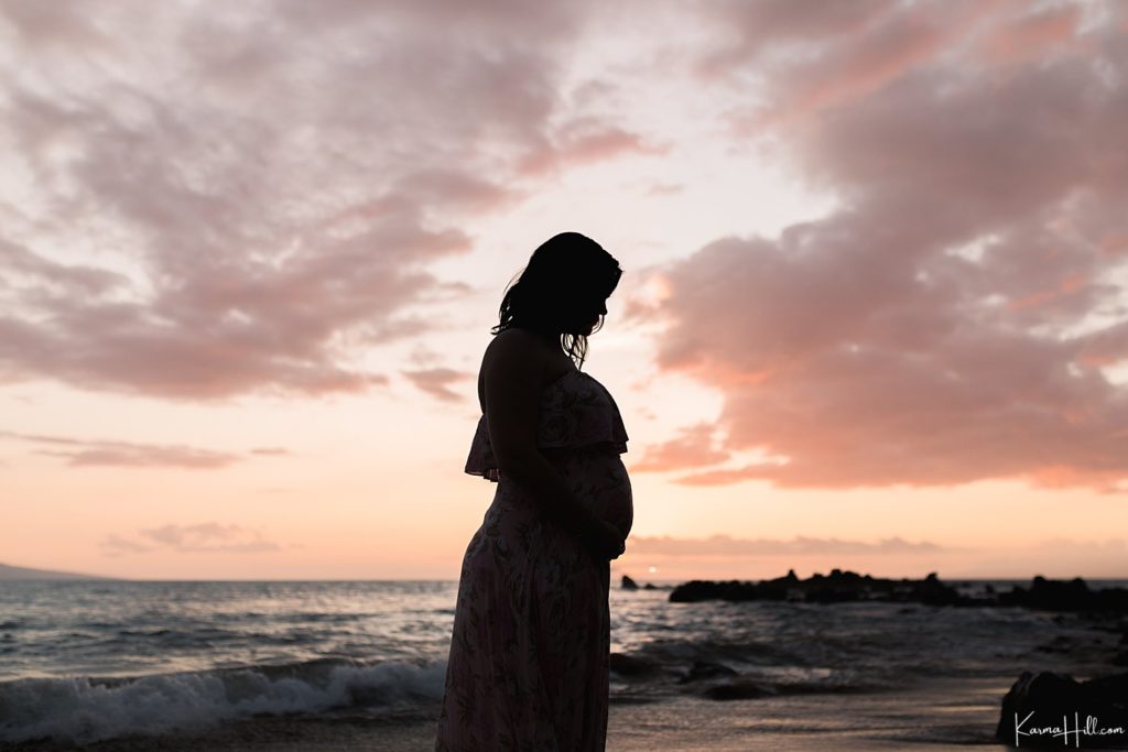 sunset Maui Maternity Photographer