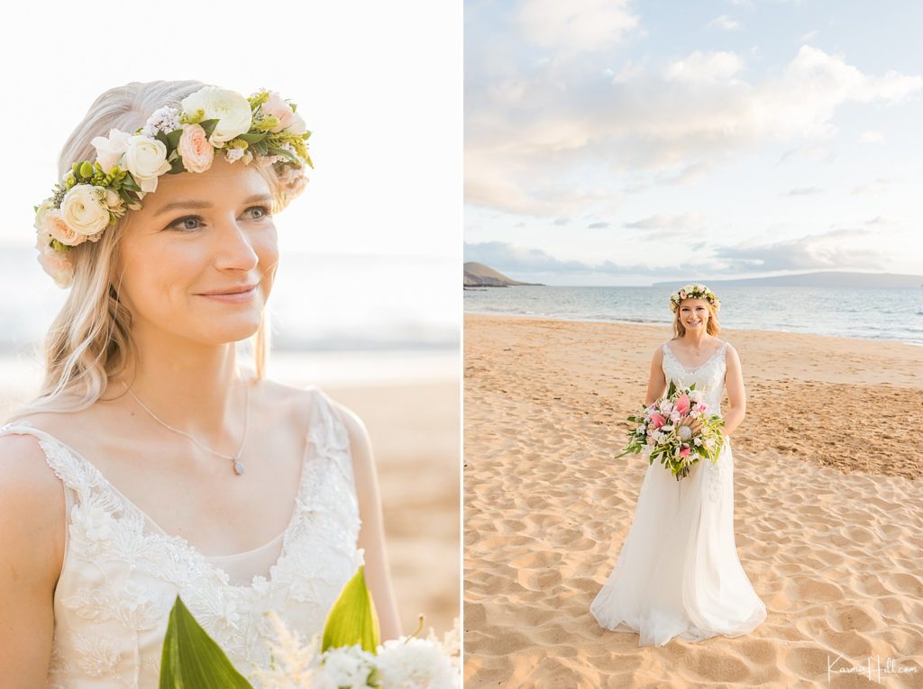 best bridal looks for maui beach wedding