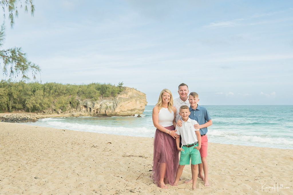 Kauai Family Photographers at Shipwrecks Beach