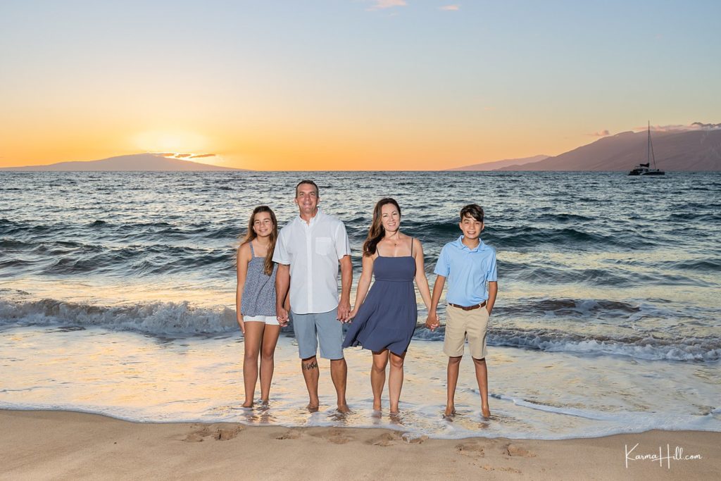 sunset family portrait photographers Maui