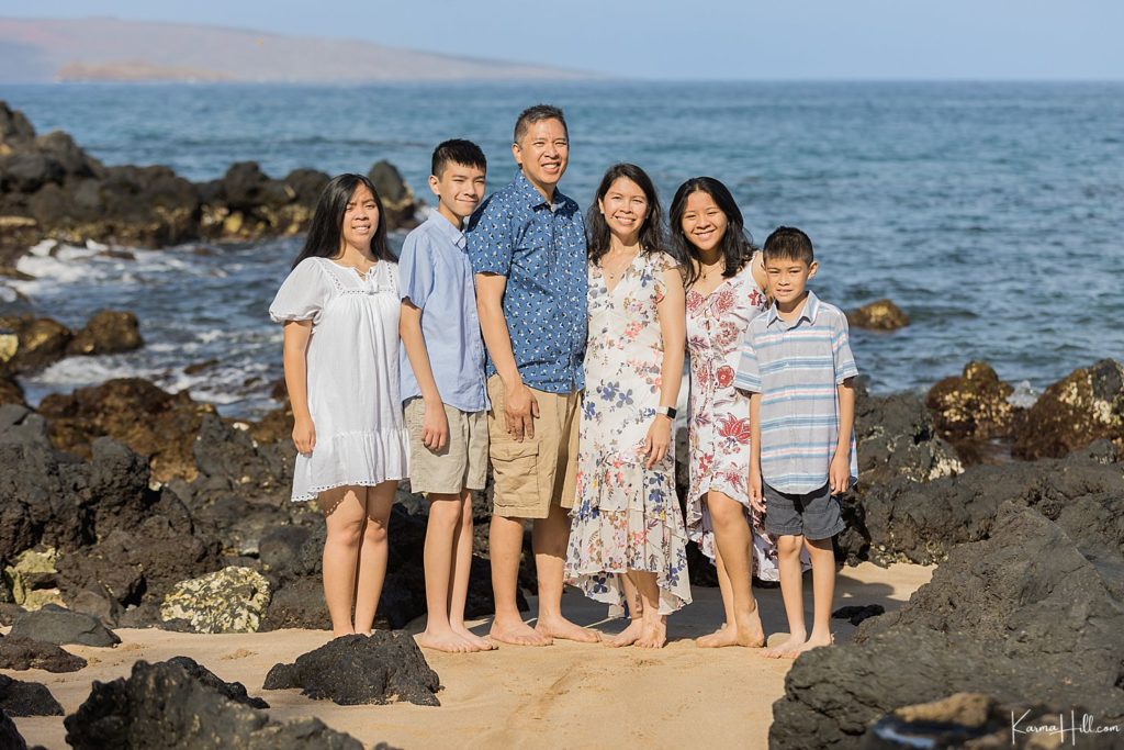 Maui family portraits with older kids