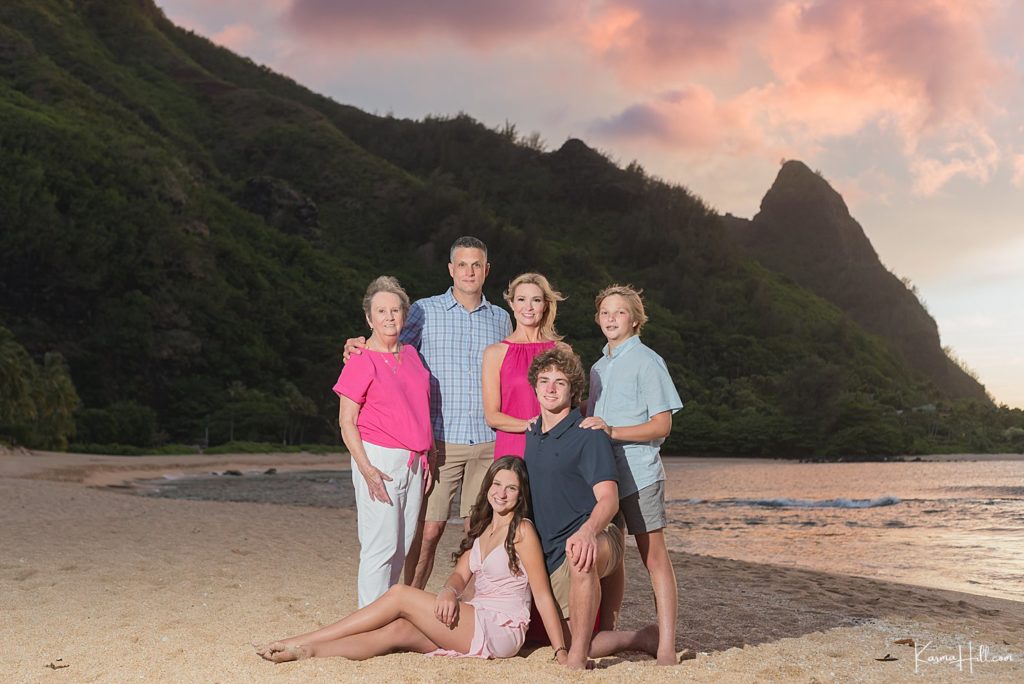 sunset Kauai Beach Portraits