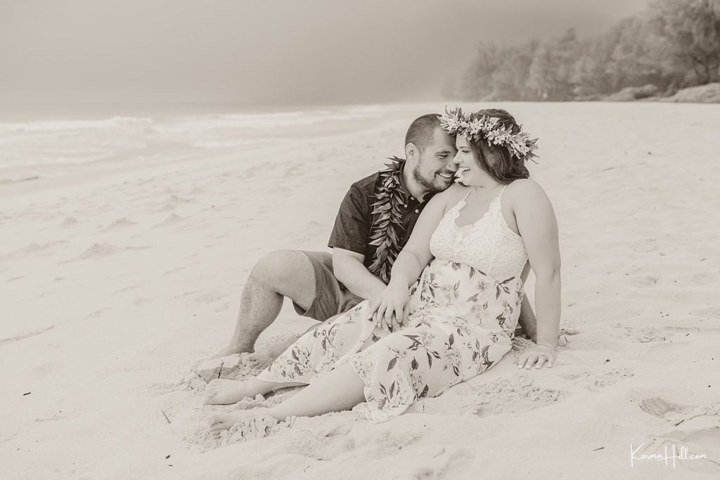 black and white portrait photography in Hawaii