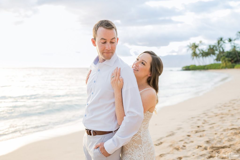 best beach in maui for sunset vow renewal