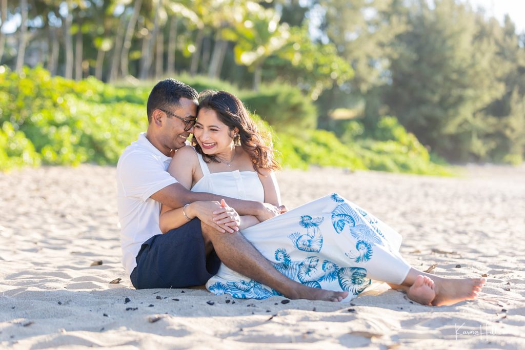 Romantic anniversary portraits on Maui