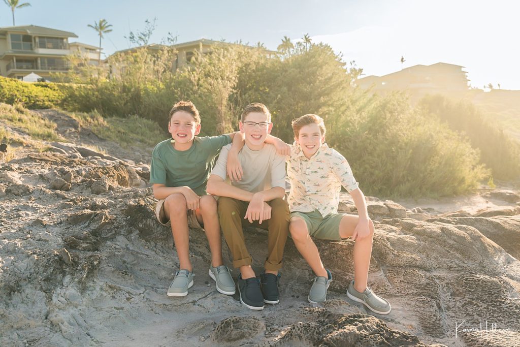 Maui Beach Portraits with sons