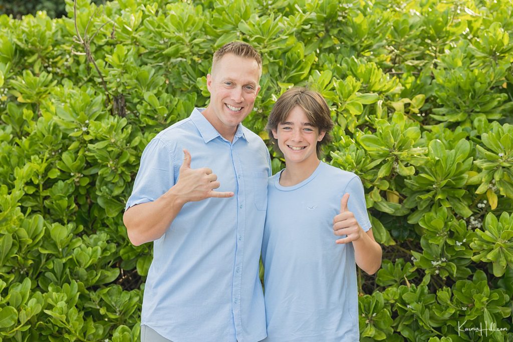 father and son in maui