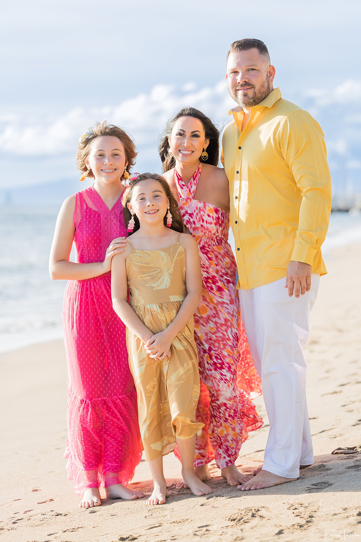 family vacation portrait in maui 