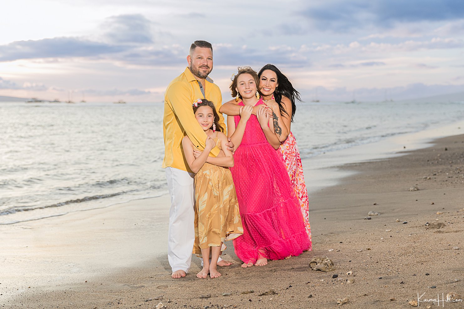 maui beach family portrait