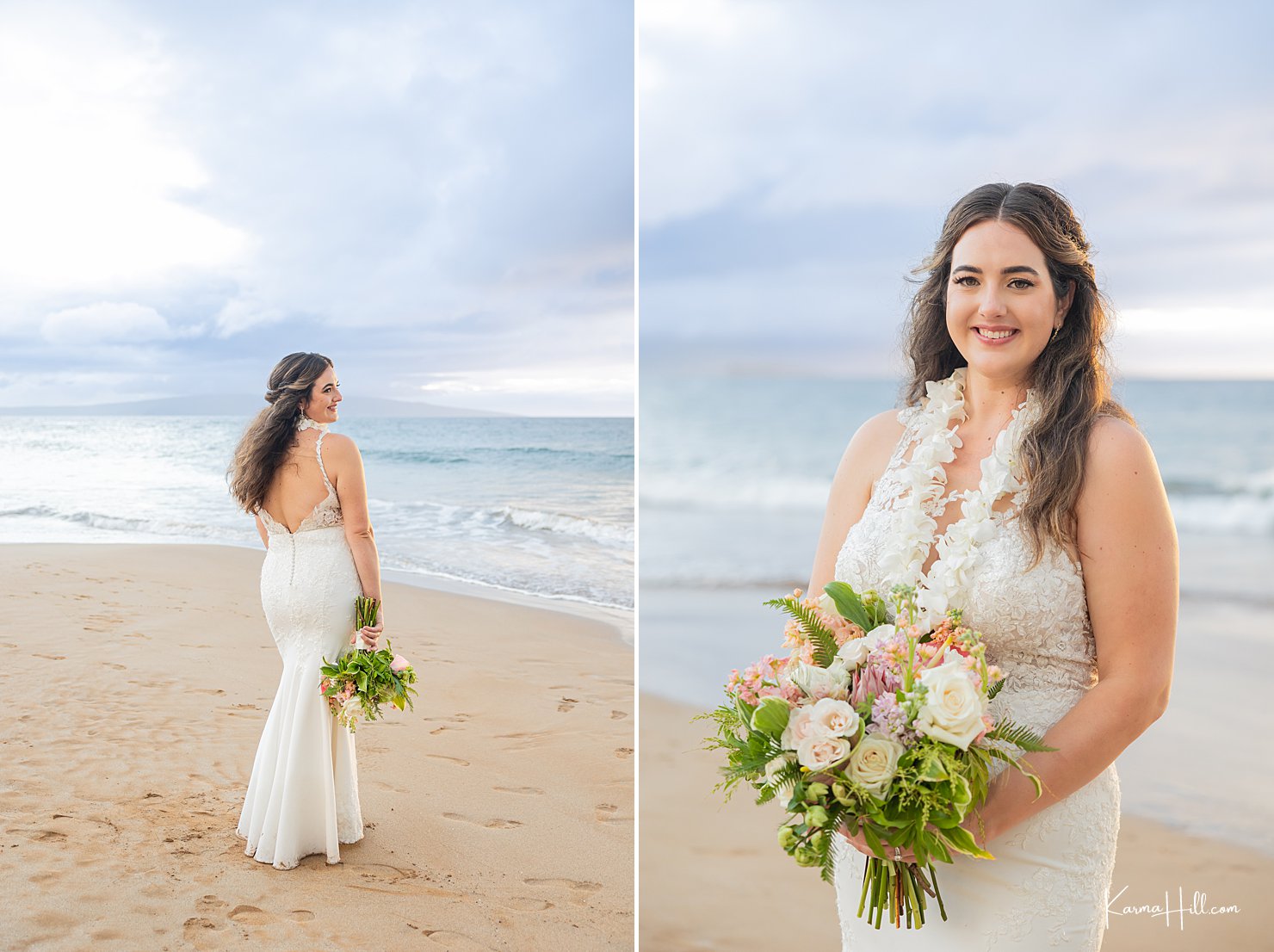 Maui Beach Wedding Photography bride