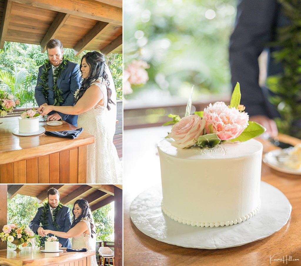Maui wedding cake 