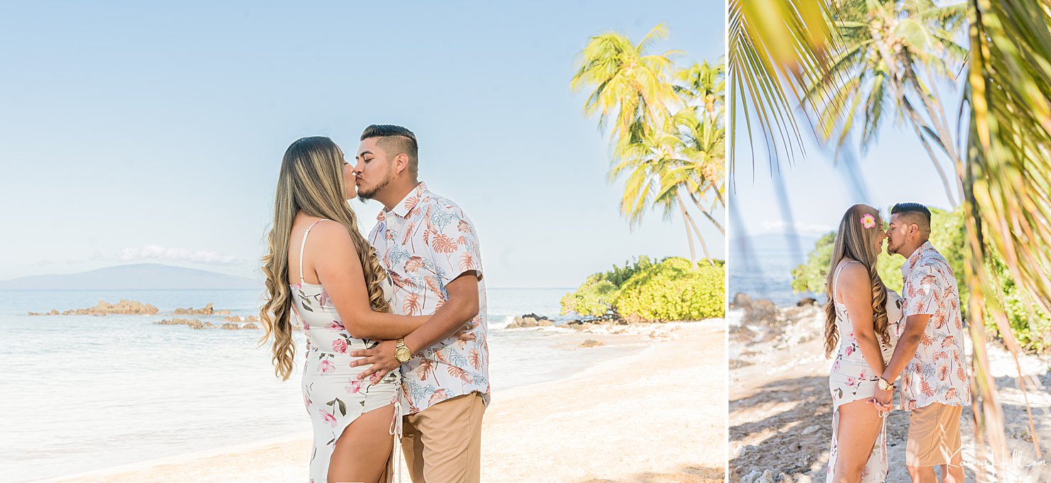 couple on beach in hawaii